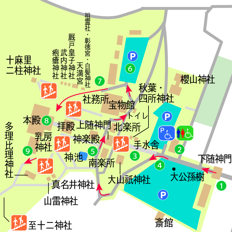 備後一宮吉備津神社境内図