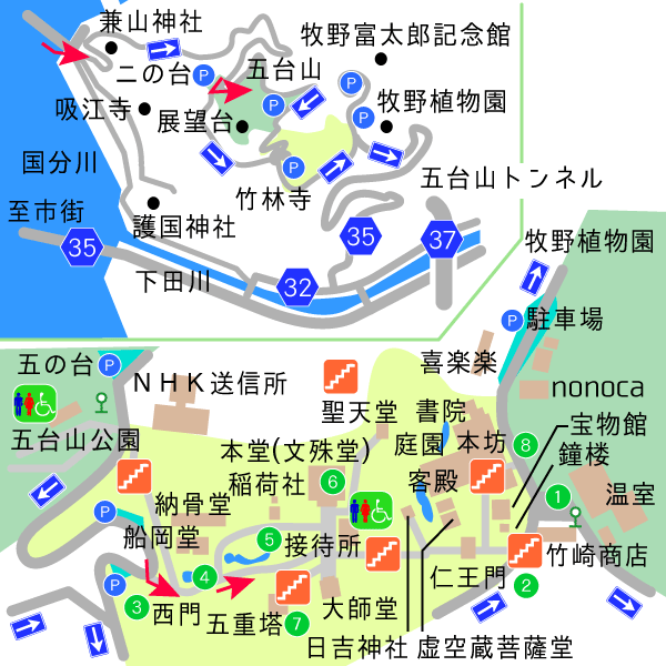 竹林寺境内図