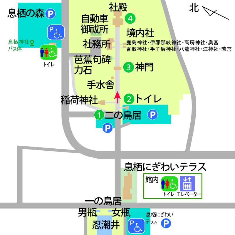 息栖神社境内図
