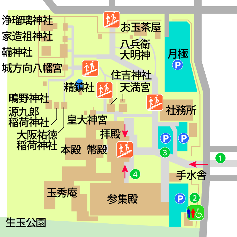 生國魂神社境内図