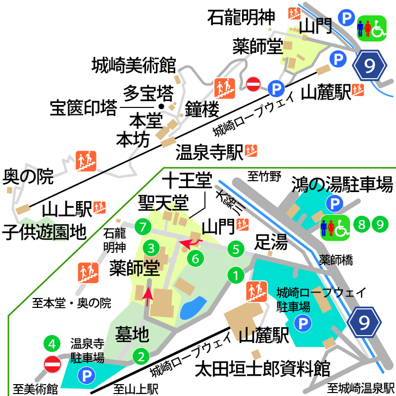 城崎温泉寺境内図