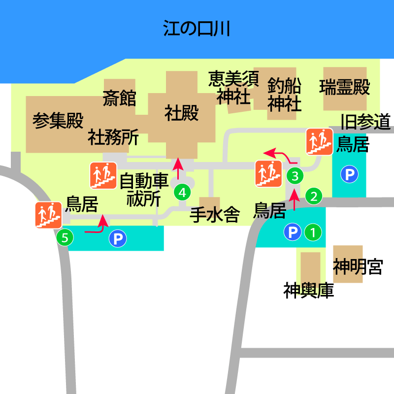 高知八幡宮境内図
