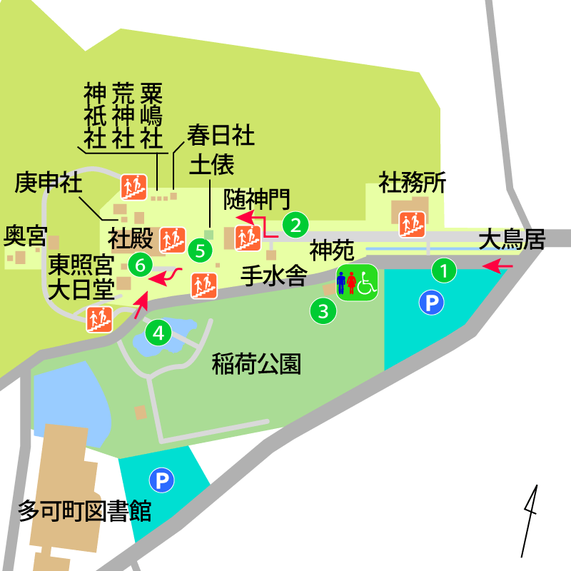 糀屋稲荷神社境内図