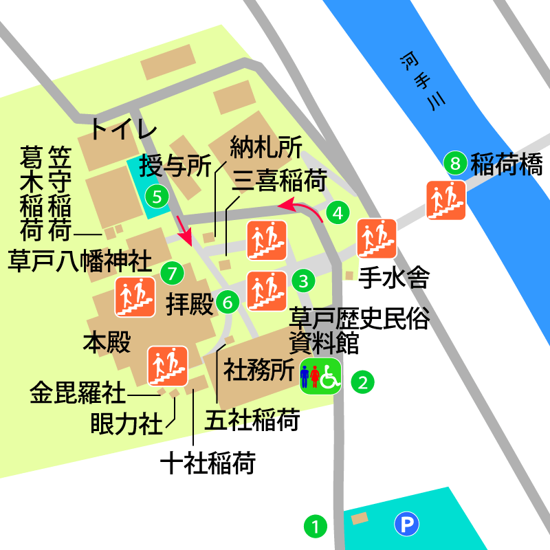 草戸稲荷神社境内図